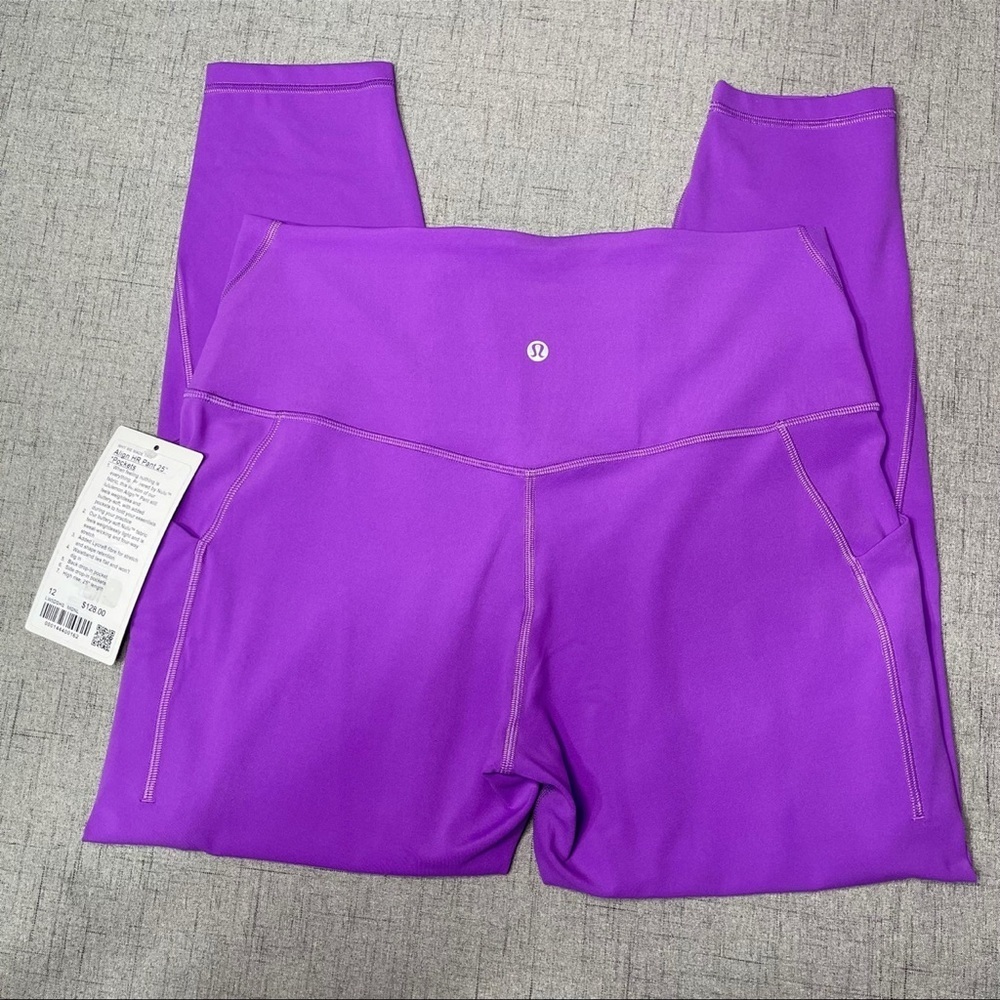 Lululemon Align High Rise Pant Leggings with Pockets Moonlit Magenta 12 NWT - Picture 10 of 12